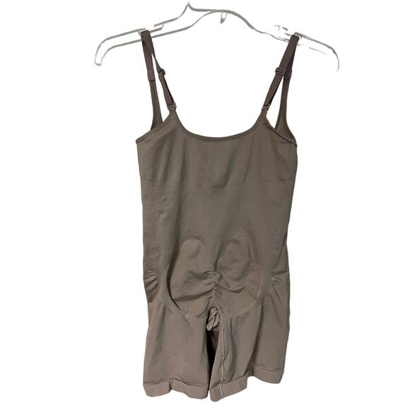 X-Large Maidenform Shaper Shapewear Seamless Shaping Fleexees Open Bust Tan XL - Picture 7 of 9